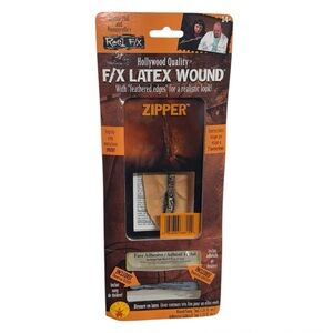 Rubie’s zipper f/x latex wound with adhesive materials, brand new in packaging!